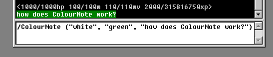 Command window - ColourNote test - 3K
