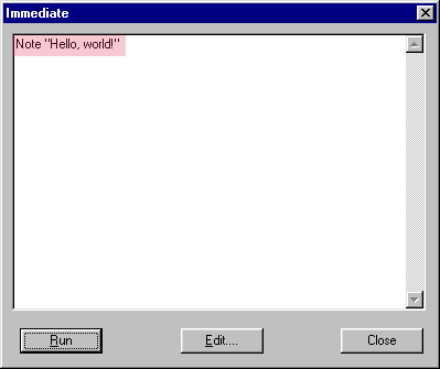 Immediate window script - 4K